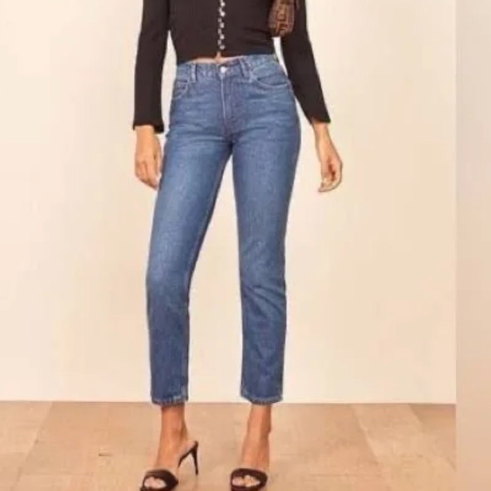 Reformation Julia crop high cigarette Jean